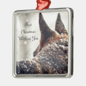 German Shepherd Lost Pet Memorial Metalen Ornament (Links)