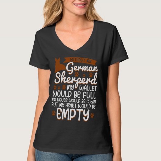 German Shepherd   love dog quote T-shirt (Voorkant)
