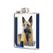 German Shepherd LOVE Gifts Heupfles (Links)
