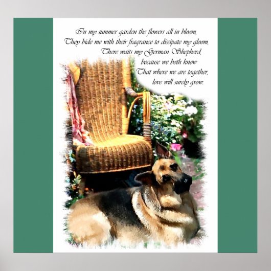 German Shepherd Love Gifts Poster (Voorkant)