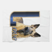 German Shepherd LOVE Gifts Theedoek (Horizontaal)