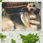 German Shepherd Love Gifts Theedoek (Gevouwen)