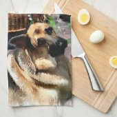 German Shepherd Love Gifts Theedoek (Quarter Fold)