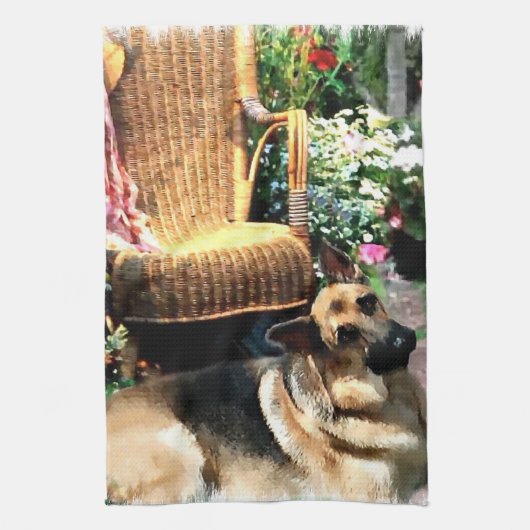 German Shepherd Love Gifts Theedoek (Verticaal)