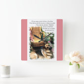 German Shepherd Love Gifts Vierkante Klok (Huis)