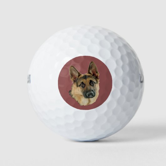 German Shepherd Love Golfballen (Voorkant)
