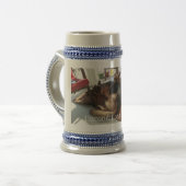 German Shepherd Love Grey/Blue 18 oz Stein Bierpul (Voorkant links)