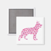 German Shepherd Love Hearts Magneet (Voorkant / Achterkant)