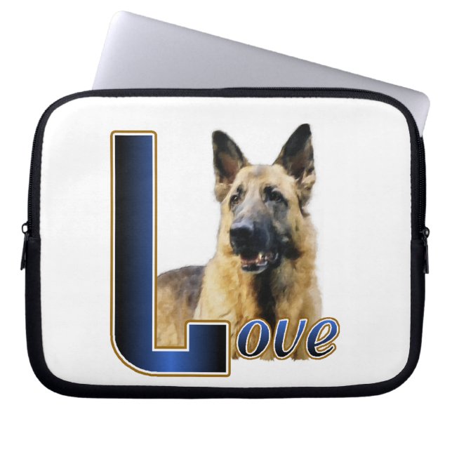 German Shepherd Love Laptop Sleeve (Voorkant)