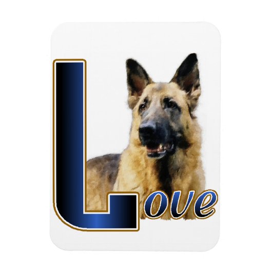 German Shepherd Love Magneet (Verticaal)