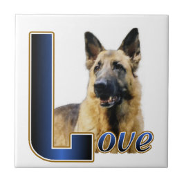German Shepherd Love Tegeltje