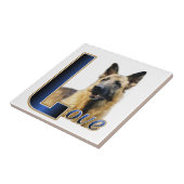 German Shepherd Love Tegeltje (Zijkant)