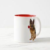 German Shepherd Love Tweekleurige Koffiemok (Voorkant rechts)