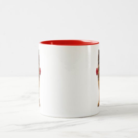 German Shepherd Love Tweekleurige Koffiemok (Center)