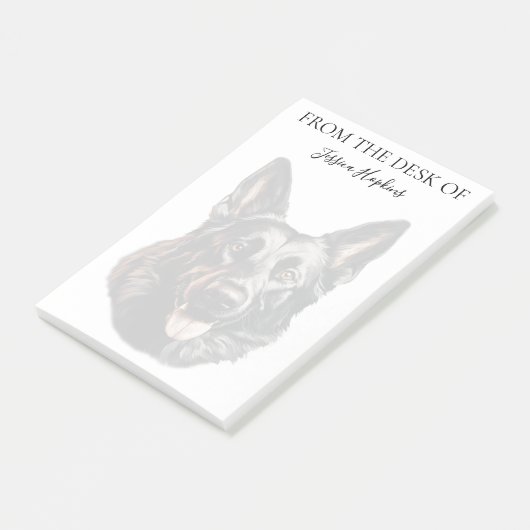 German Shepherd Lover Monogrammed Dog Post-it® Notes (Schuin)