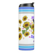 German Shepherd Lover Sunflower Trainer Floral Thermosbeker (Gedraaid links)