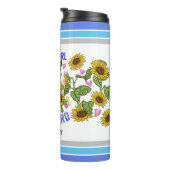 German Shepherd Lover Sunflower Trainer Floral Thermosbeker (Geroteerd rechts)