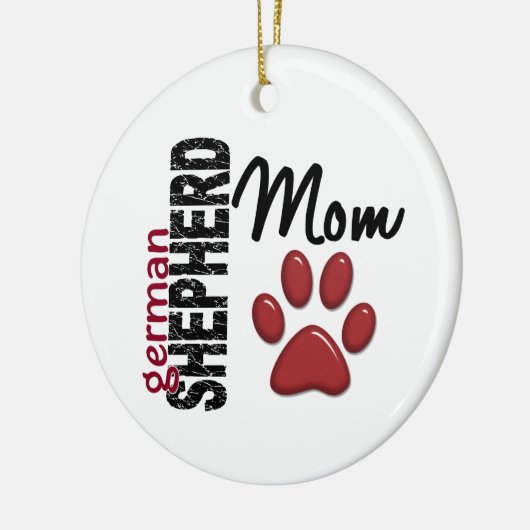 German Shepherd Ma 2 Keramisch Ornament (Links)