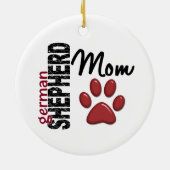 German Shepherd Ma 2 Keramisch Ornament (Achterkant)