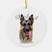 German Shepherd Ma 2 Keramisch Ornament (Voorkant)