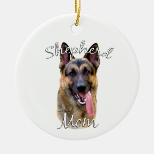 German Shepherd Ma 2 Keramisch Ornament (Voorkant)