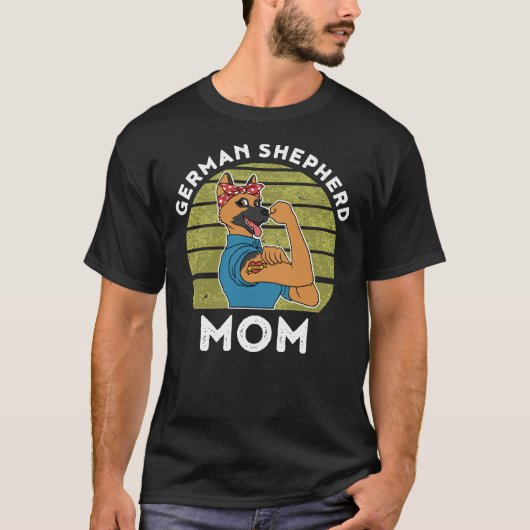German Shepherd Ma Funny German Shepherd T-shirt (Voorkant)