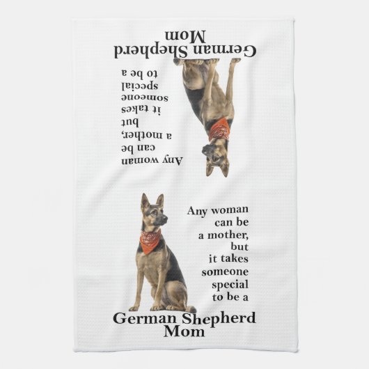 German Shepherd Ma Kitchen Towel Theedoek (Verticaal)