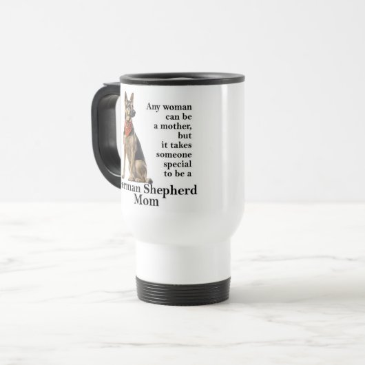 German Shepherd Ma Travel Mug Reisbeker (Voorkant links)
