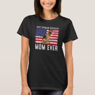 German Shepherd Ma Usa American Flag Dog Owner T-shirt