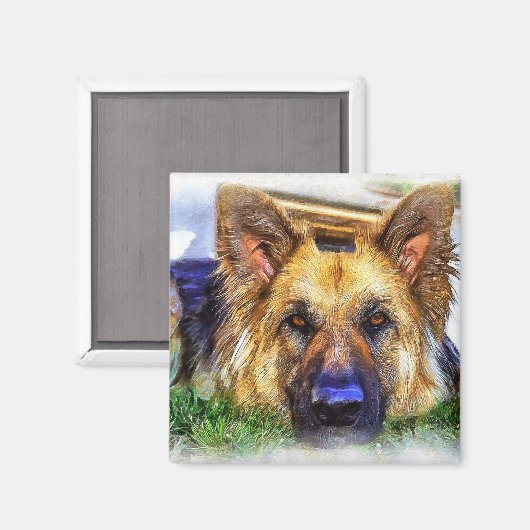 German Shepherd Magneet (Voorkant / Achterkant)