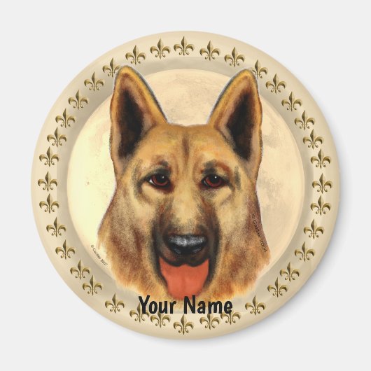 German Shepherd Magneet (Voorkant)