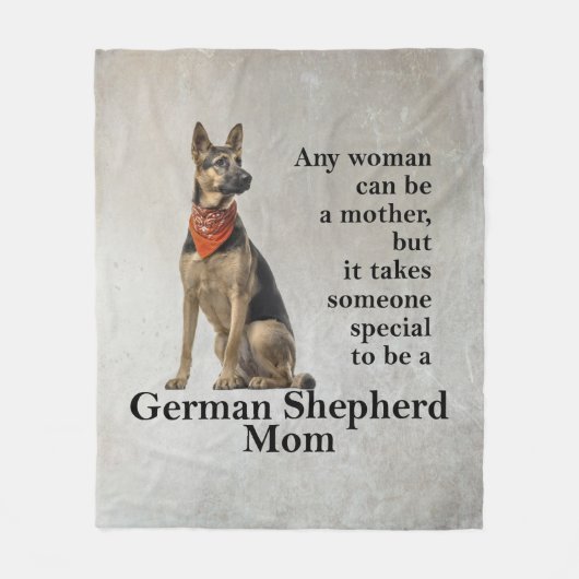 German Shepherd Mam Fleece Blanket (Voorkant)