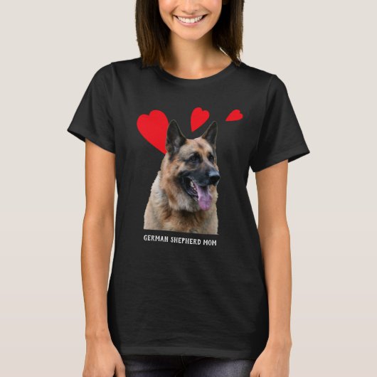 German Shepherd Mam, harten, je woorden T-shirt (Voorkant)