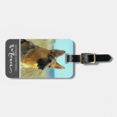 German Shepherd Mam Plaats de foto van je hond Bagagelabel (Voorkant horizontaal)