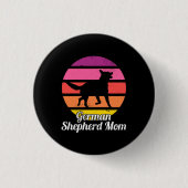 German Shepherd Mam Ronde Button 3,2 Cm (Voorkant)