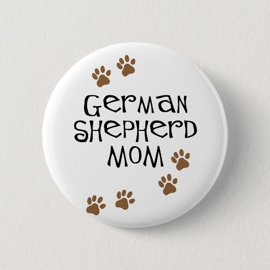 German Shepherd Mam Ronde Button 5,7 Cm (Voorkant)