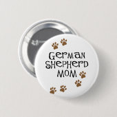 German Shepherd Mam Ronde Button 5,7 Cm (Voorkant /achterkant)