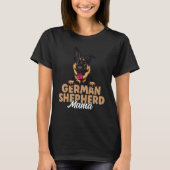 German Shepherd Mama Black and Tan German Shepherd T-shirt (Voorkant)