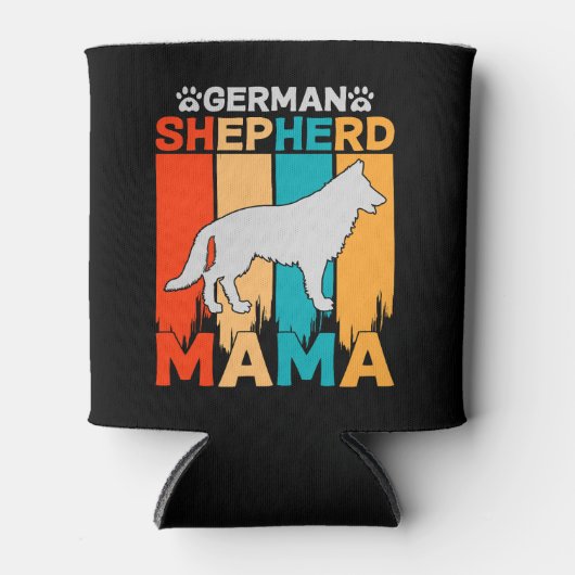 German Shepherd MAMA, Blue Brown Blikjeskoeler (Voorkant)