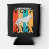 German Shepherd MAMA, Blue Brown on Dames Black Blikjeskoeler (Voorkant)