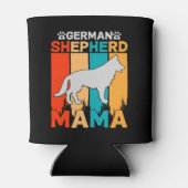 German Shepherd MAMA, Blue Brown on Dames Black Blikjeskoeler (Achterkant)