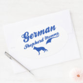 German Shepherd mama Ovale Sticker (Envelop)