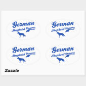 German Shepherd mama Ovale Sticker (Vel)
