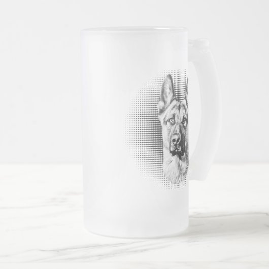 German Shepherd Matglas Bierpul (Voorkant rechts)