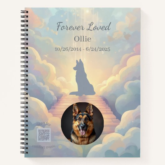 German Shepherd Memorial Journal | Rainbow Bridge Notitieboek (Voorkant)