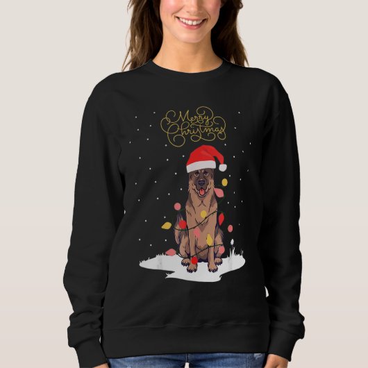 German Shepherd Merry Kerstmis Shepherd Chri Trui (Voorkant)