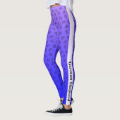 German Shepherd met Hearts Blue Paars Ombre Leggings (Links)