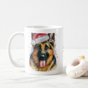 German Shepherd met kerstkerstkerstkerstkerstkerst Koffiemok