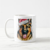 German Shepherd met kerstkerstkerstkerstkerstkerst Koffiemok (Links)