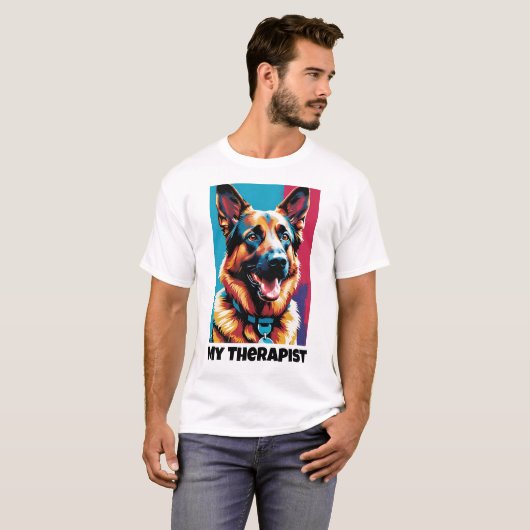 German Shepherd - Mijn therapeut T-shirt (Voorkant volledig)